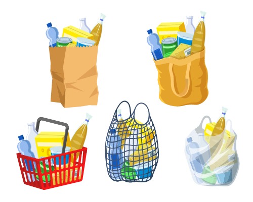 Supermarket bags collection-ai
